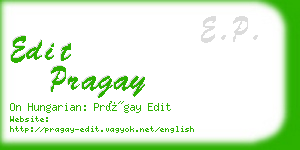 edit pragay business card